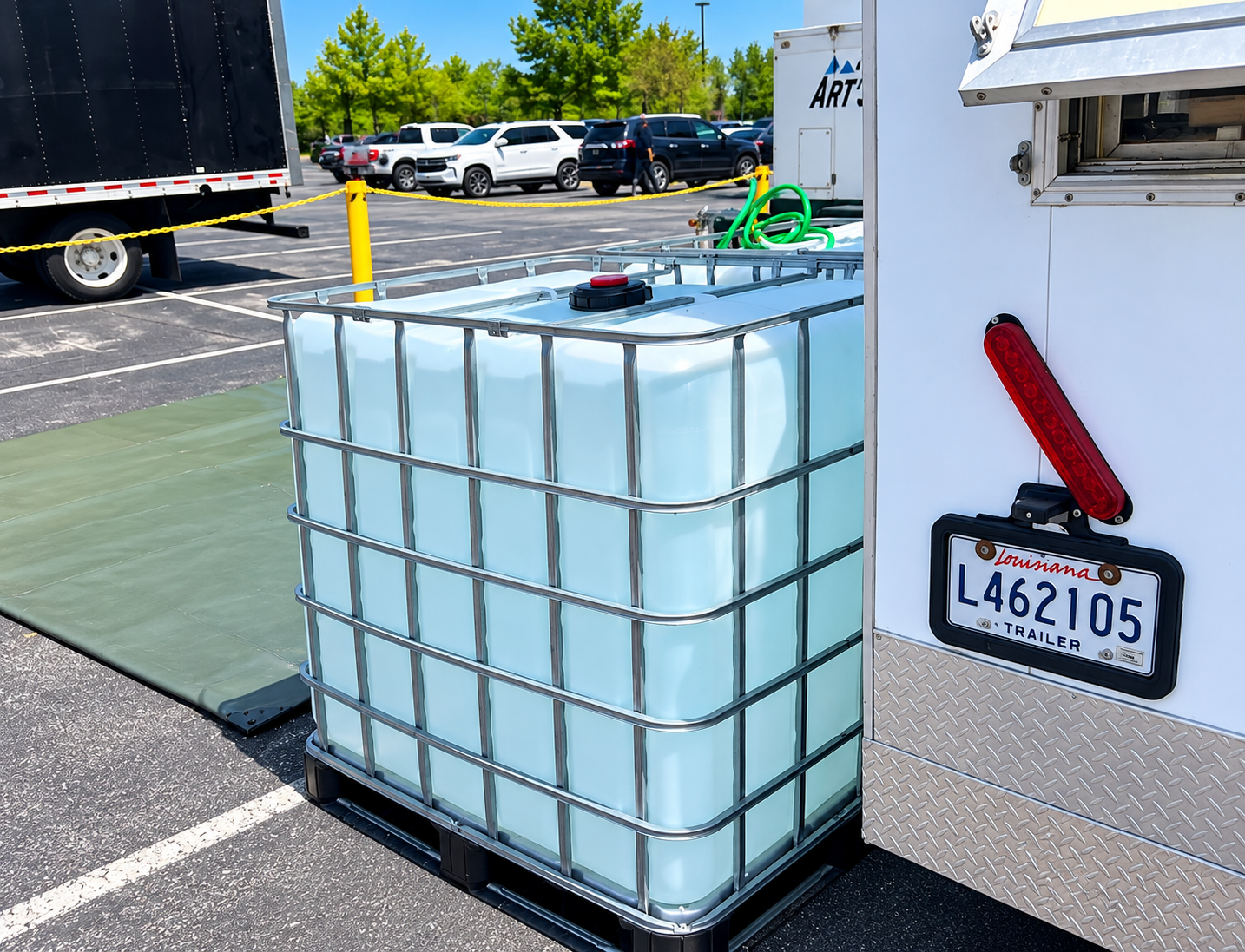 Temporary Water and Wastewater Container Support equipment